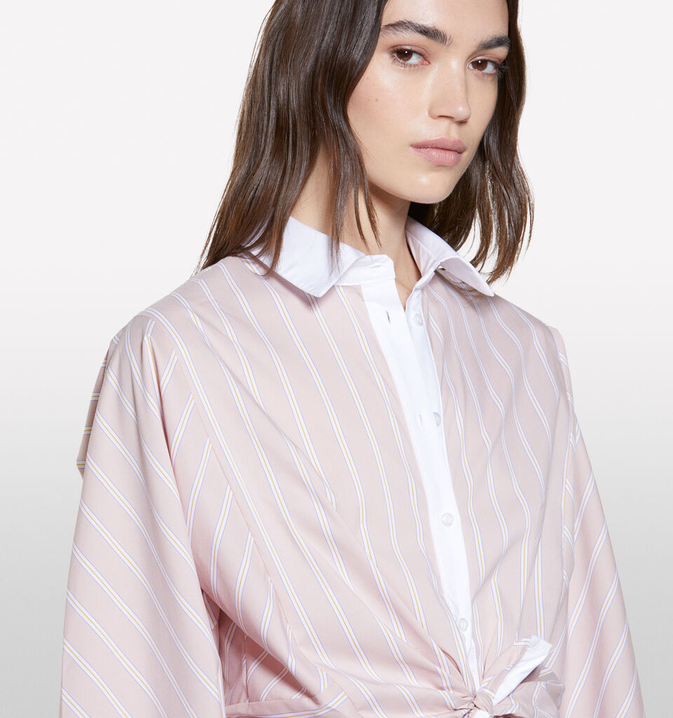 Camicia a righe rosa con contrasto - camicie da donna - Rosa | Sisley image number 5